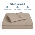thumbnail image 3 of Bare Home Premium 1800 Collection 3-Piece Bed Sheet Set, Twin-XL, Pebble, 3 of 11