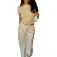 thumbnail image 2 of Fortune T-Shirts Courts à Manches Courtes pour Femmes Coupe Ajustée T-Shirts Basiques Décontractés, 2 of 8