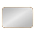 thumbnail image 3 of Kate and Laurel Nordlund Modern Wood Framed Wall Mirror, 23 x 35, Rustic Brown, Chic Rounded Rectangle Mirror for Wall, 3 of 8