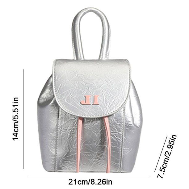 Mochila pequeña de piel sintética para mujer, bolso de hombro de primavera y verano, Y2K, para estudiantes y adolescentes Fivean unisex