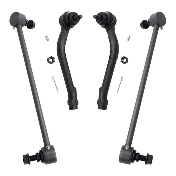 Detroit Axle - 4PC 12.64'' Front Sway Bar End Links and Outer Tie Rods Replacement for 2011 2012 2013 2014 Hyundai Sonata L4 2.4L Models without Sport Suspension