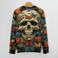thumbnail image 3 of Gothic Skull Lover Fall Fashion 2024 Long Sleeve Crew Neck Business Casual Pullover Tops Trendy for Men And Women, 3 of 6