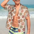 thumbnail image 4 of Cauagu Cow Spots And Disco Ball Print Hawaiian Shirt for Men,Casual Short Sleeve Button Down Shirts Summer Beach Men's Regular-Fit Short-Sleeve Print Shirt -3X-Large, 4 of 6