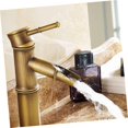 thumbnail image 4 of Grifo de cocina, grifo mezclador para lavabo, lavabo, bañera, encimera, lavabo, grifo de bambú antiguo, cobre de estilo europeo, 1 ud., 4 of 5