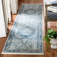 thumbnail image 2 of SAFAVIEH Victoria Creighton Floral Bordered Runner Rug, Blue/Grey, 2'2" x 10', 2 of 7