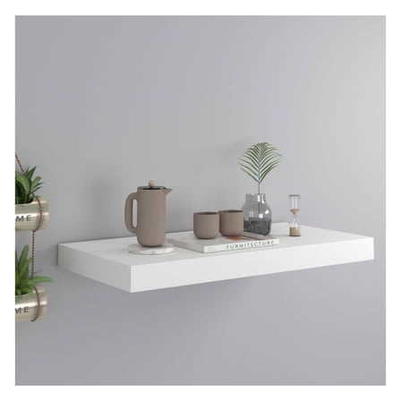 Floating Wall Shelf White 19.7"x9.1"x1.5" MDF