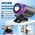 thumbnail image 2 of 2026 Car Clip On Air Conditioner Fan With LED Display - 360° Rotation ,Portable USB Rechargeable Personal Cooling Mini Fans For Office,Car., 2 of 8