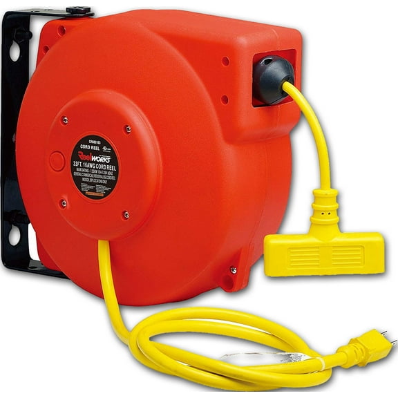 Reelworks Extension Cord Reel Retractable