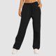 thumbnail image 4 of Pantalones de chándal con forro polar para mujer: cintura alta, pierna ancha y bolsillos; poliéster ligero para primavera/otoño; diseño con lazo delantero; informal/trabajo/yoga; tallas S-XXL., 4 of 7