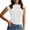 White, variant on WREESH Women's Seamless Summer Casual Tank Top Cap Sleeve Slim Fit Basic Tee Trendy Fashion Lightweight Comfort