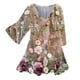 thumbnail image 2 of Blusas Fnochy para mujer, elegantes, informales, de verano, gran liquidación, con estampado floral, manga corta, cuello en V, camisas y tops finos, 2 of 5
