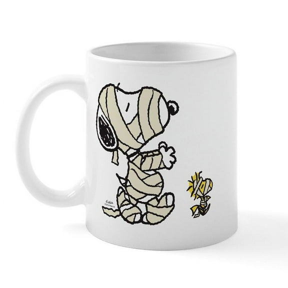 CafePress - Mummy Snoopy &Amp; Woodstock Mugs - 11 oz Ceramic Mug - Novelty Coffee Tea Cup