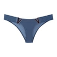 thumbnail image 1 of Aayomet String sous-Vêtements pour Femmes Caleçons Courts Couleur Unie Soie Glacée Taille Basse Caleçons Courts (E, L), 1 of 2