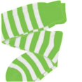 thumbnail image 1 of Kids Striped Socks Green and White Costume Socks, 1 of 1