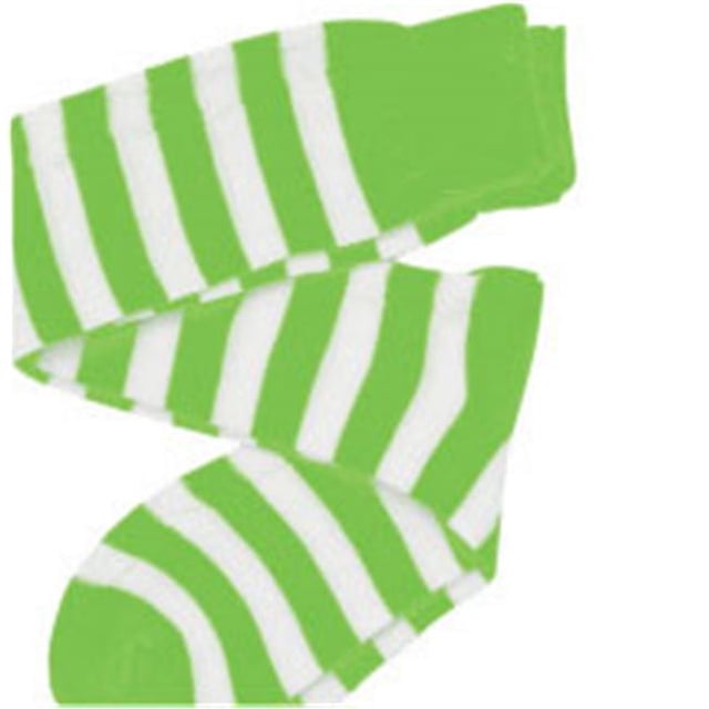 Kids Striped Socks Green and White Costume Socks