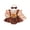 Light Brown, variant on Cjfdfy Newborn Baby Girl Thanksgiving Outfit Turkey Patch Long Sleeve Corduroy Romper Dress And Headband 2Pcs Infant Cute My First Thanksgiving Clothes 0-18M