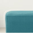 thumbnail image 6 of Stretch Ottoman Cover Slipcover Rectangle,Jacquard Fabric Sofa Slipcovers Stool Cover Footstool Protector Covers,Thick Soft Removable-Sky Blue-Ottoman, 6 of 6