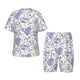 thumbnail image 1 of Balery Lavender Flowers Conjunto de Pijama Infantil de Manga Corta con Estampado – Ropa de Dormir de Algodón Suave-XX-Large, 1 of 6