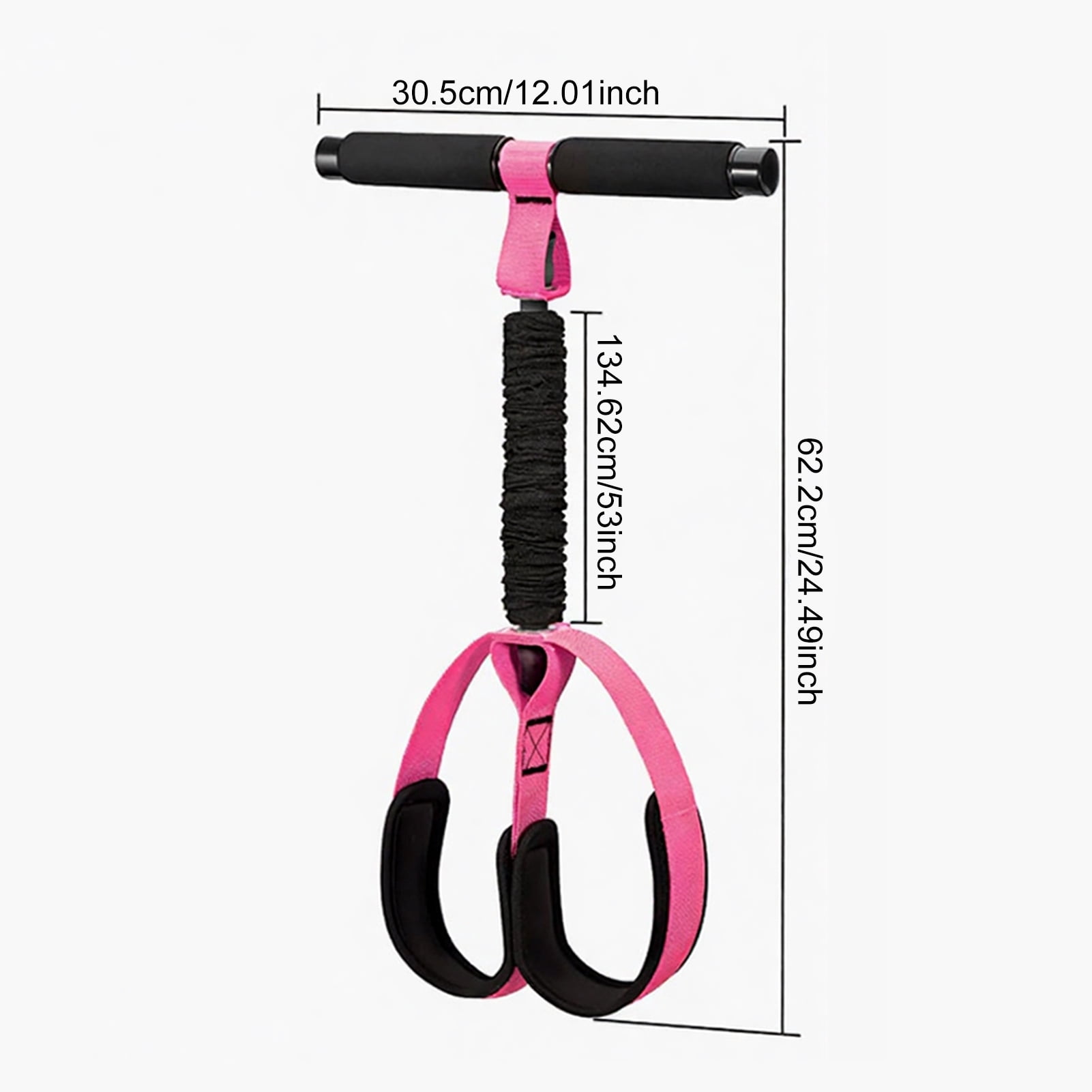 YIFAEUX Pedal Resistance Band with Handle Yoga Sit-up Exerciser Pull Rope Men Women Abdomen Waist Arm Leg Core Training Workout Equipment