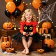 thumbnail image 3 of JHOKCI Toddler Girls Halloween Dress Long Sleeve Cat Tutu Princess Outfit, 3 of 8