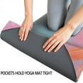 thumbnail image 3 of Colorful Floral Watercolor Pattern Hot Yoga Mat Towel Non Slip for Hot Yoga - Quick-Drying Yoga Mat Cover with 4 Corner Pockets with Travel Bag - Hot Yoga Towel Non Slip 70"x26", 3 of 6