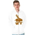 thumbnail image 5 of Wyoming Western Rodeo Rider WY Zip Up Hoodie Men's Women's Brisco Brands L, 5 of 6