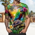 thumbnail image 4 of adaychics Mens Animal T Shirts Crew Neck Summer Hawaiian Tees Fashion Casual Clothes for Travel Dating Vacation, 4 of 8