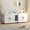 White, variant on Studyset 55 Inch Litter Box Enclosure for 2 Cats, Cat Litter Box Enclosure Furniture with Double Room, Hidden Litter Box Cabinet with Cat Door, Wooden Cat Washroom Furniture, 3 in 1 Cat 55" L x 17.7"