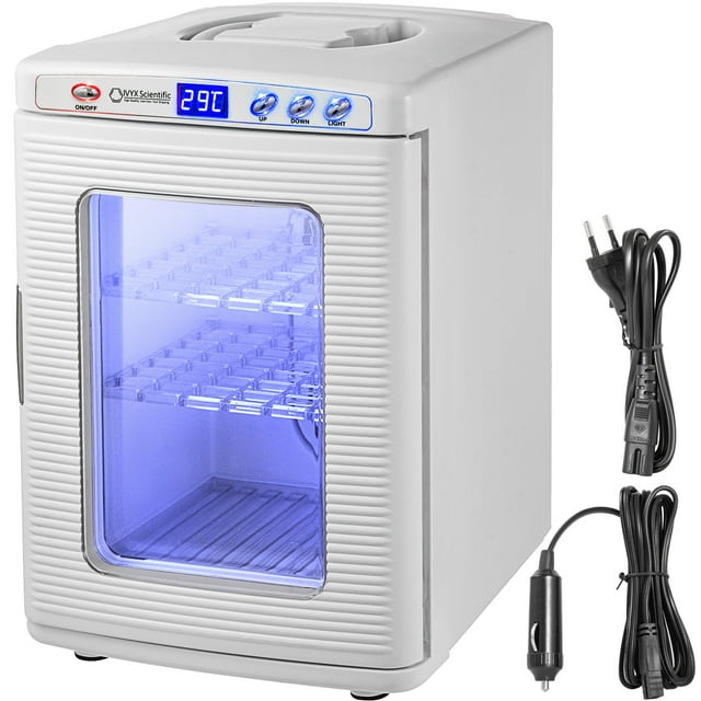 VEVOR White Reptile Incubator 25L Scientific Lab Incubator Digital Incubator Cooling and Heating 5-60
