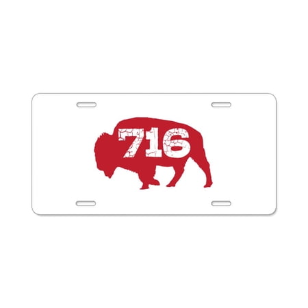 CafePress - 716 Buffalo Area Code - Aluminum License Plate, Front License Plate, Vanity Tag