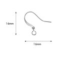 thumbnail image 4 of 100Piece Brass Earring Hooks Fish Hook Hook Dangle Earring Ear Wires French Wire Hooks White K, 4 of 8
