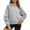 Gray, variant on Lolmot Women Solid Color Basic Loose Hoodie Sweatshirt Long Sleeve Kangaroo Pocket Drop Shoulder Oversized Pullovers Tops