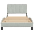 thumbnail image 3 of vidaXL Bed Frame with Headboard Light Grey 100x203 cm Velvet, 3 of 5