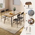 thumbnail image 2 of Jolifa 45" Modern Kitchen Table and Chairs Set for 4 for Living Room & Dining Room, Retro Brown, 2 of 8