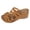 Brown, variant on Orthopedic Sandals for Women Fashionable Cutout T-strap Wedge Slides Open Toe Summer Low Heel Slip on Beach Shoes Red Size 6.5
