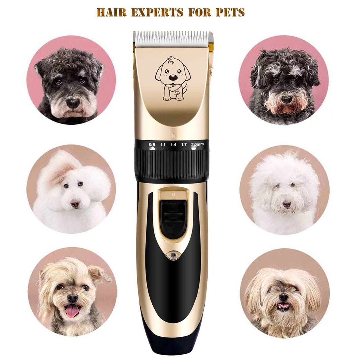 Electric Pet Grooming Kit Low Noise Pet Dog Cat Mute Cordless Hair Clipper Razor Clipper Trimmer