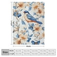 thumbnail image 4 of Heduofu Blue Bird Flannel Blanket - Beautiful Bluebird, Flower, and Butterfly, Playful Gifts for Adult Nature Lovers, Ultra Soft Warm, Lightweight, for Couch Bedroom Living Room Decor, 4 of 6