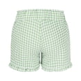thumbnail image 7 of Girls Casual Plaid Shorts for Everyday Play - Comfortable Elastic Waist Twill Shorts for Girls 5-16 Years Spring Summer Outfit, Light Green, 5-6 Years, 7 of 7