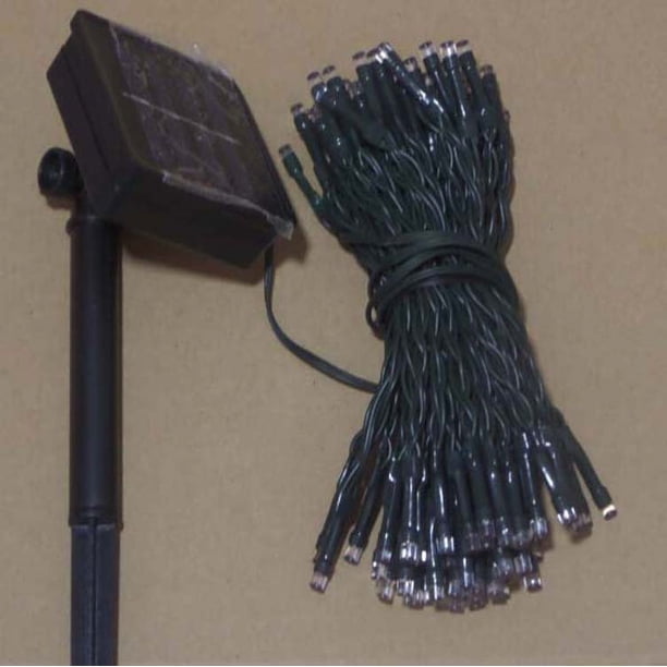 Cadena solar LED de 12 metros y 100 lámparas para patio, cadena solar decorativa