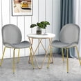 thumbnail image 2 of Set de 2 Sillas de Comedor Modernas Costway Terciopelo Gris 47,5 x 54,5 x 86,5 cm, 2 of 10