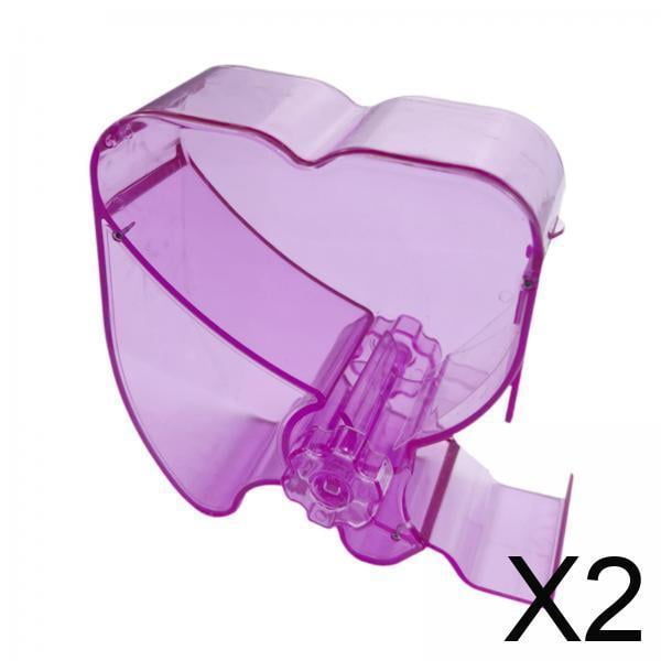 2x Dispensador De Rollos De Algodón Contenedor Giratorio Fácil De Usar Para Uso Doméstico Encimera Violeta