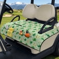 thumbnail image 2 of COEQINE Golf Cart Accessories Seat Covers with 4 Pockets, Foldable Design for Easy Carry Quilted Towel Seat Cover Easy to Install for EZGO Yamaha Club Cars, Green Clover Daisy Horseshoe, 2 of 8