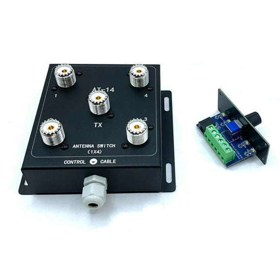 yaaqii AT-14 4-Way Coax Remote Antenna Switch Convenient Switching1.8MHz-60MHz 500W PEP