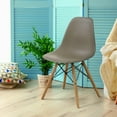 thumbnail image 2 of Furniture of America Ashton Plastic Dining Side Chair in Light Brown (Set of 2), 2 of 3
