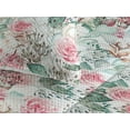 thumbnail image 3 of Ambesonne Floral Design Quilted Bedspread Set 3 Pcs, Garden Art Eucalyptus, King, Pale Pink Mint Green, 3 of 4