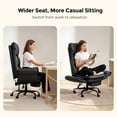 thumbnail image 3 of Patbrela Big and Tall Office Chair, PU Leather Swivel Desk Chair Ergonomic Computer Chairs with Adjustable Armrests, Black, 3 of 10