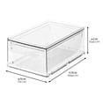 thumbnail image 3 of iDesign Stackable Kitchen Storage Drawer - Set of 4 - Clear, 3 of 6