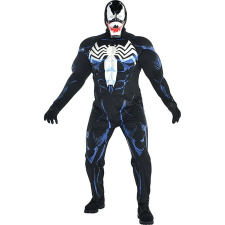 Venom Muscle Costume for Men, Plus Size, Includes a Padded Jumpsuit and Mask