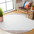 thumbnail image 2 of SAFAVIEH Montauk Nuala Abstract Dots Cotton Area Rug, Brown/Ivory, 6' x 6' Round, 2 of 8