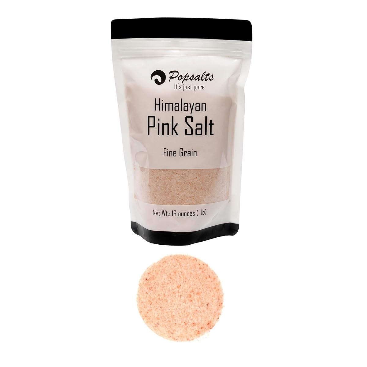 Popsalts Himalayan FINE Mineral Rich Salt-3 Pounds-Kosher-Natural-Pure-Restaurant Quality-Finishing Salt